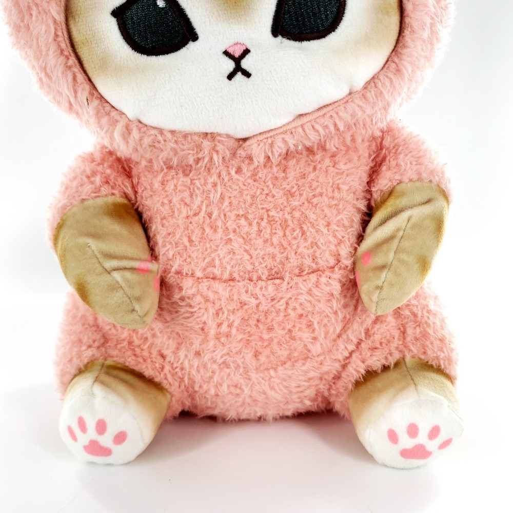 Mofusand PJ Big Plush Cat in Pink Pajamas 11.5in Plush Stuffed Animal New w/ Tag - Picture 3 of 9